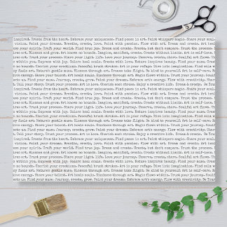 Papier Mousseline Art Journal Affirmations