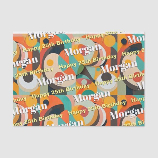 Papier Mousseline Art Moderne Du Milieu Du Siècle, Nom, N'Importe Qu (Recto)