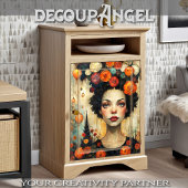 Papier Mousseline Art Moderne - Femme et Fleurs - Découpage