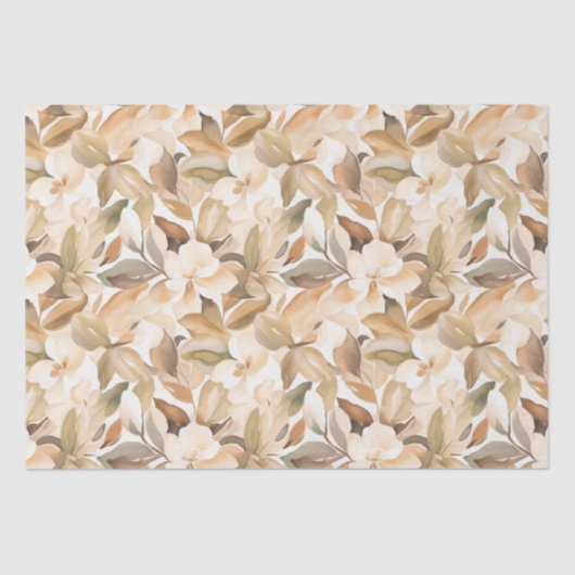 Papier Mousseline Art moderne Magnolias Floral (Recto)