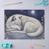 Papier Mousseline Art mystique du loup arctique Boho (Artisanat)