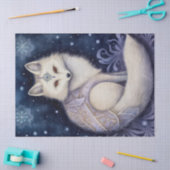 Papier Mousseline Art mystique du renard arctique Boho (Artisanat)