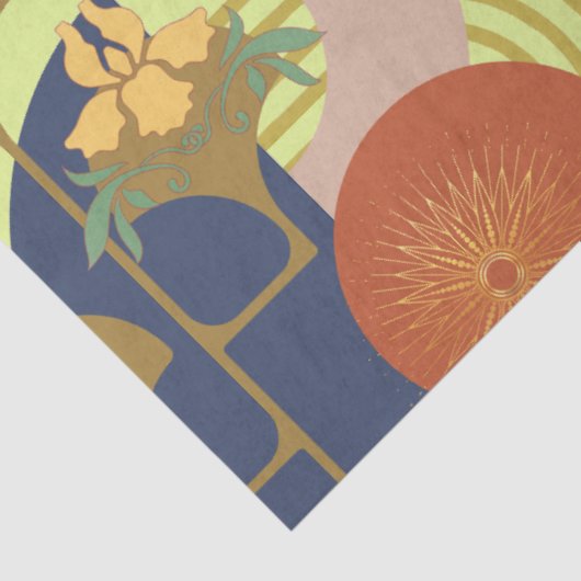 Papier Mousseline Art nouveau Abstrait (Détail)