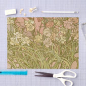 Papier Mousseline Art Nouveau Alfonse Mucha fleurs d'oeillets floral (Artisanat)
