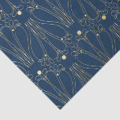 Papier Mousseline Art Nouveau. Bleu. (Détail)