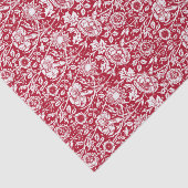 Papier Mousseline Art Nouveau Carnation Damask, rouge et blanc (Détail)