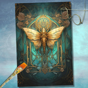 Papier Mousseline Art Nouveau Cicada 1 Document de découpage