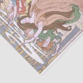 Papier Mousseline Art Nouveau Dancing Femmes Fée Découpage (Détail)