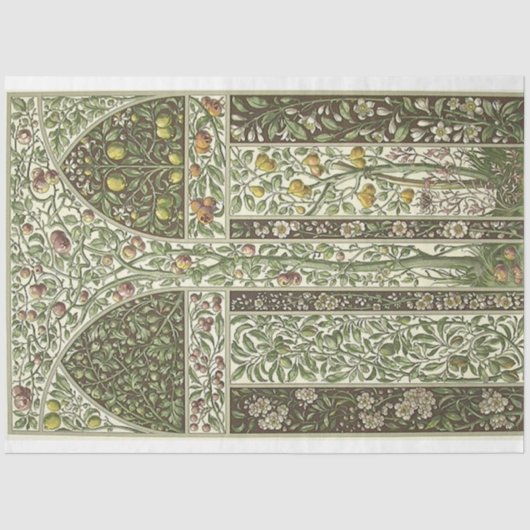 Papier Mousseline Art Nouveau Decorative Lemon Decoupage Paper (Recto)