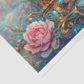 Papier Mousseline Art Nouveau Fantasy Art Alice Tea Party Decoupage (Détail)