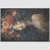 Papier Mousseline Art Nouveau Femme 6 Découpage papier (Recto)