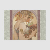 Papier Mousseline Art Nouveau Femme Mucha Belle (Recto)