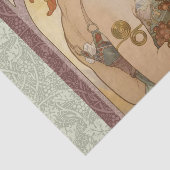 Papier Mousseline Art Nouveau Femme Mucha Belle (Détail)