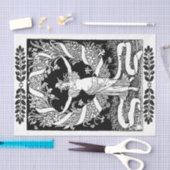 Papier Mousseline Art Nouveau Lady 17 Découpage Tissu Papier (Artisanat)