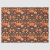 Papier Mousseline Art nouveau Morris automne automne feuilles citrou (Recto)