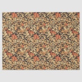 Papier Mousseline Art nouveau Morris automne pastel feuille (Recto)