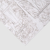 Papier Mousseline Art Nouveau Noir Blanc Cuisiniers Boîtiers Découpa (Détail)