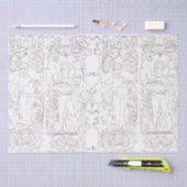 Papier Mousseline Art Nouveau Noir Blanc Cuisiniers Boîtiers Découpa (Artisanat)