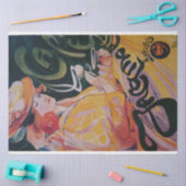 Papier Mousseline Art Nouveau Poster Lady Decoupage (Artisanat)