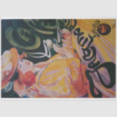 Papier Mousseline Art Nouveau Poster Lady Decoupage (Recto)