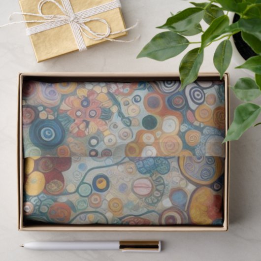 Papier Mousseline Art Nouveau Style Art Nouveau Art fin peinture flo (Cadeau)