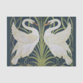 Papier Mousseline Art Nouveau Swan Deux Swans (Recto)