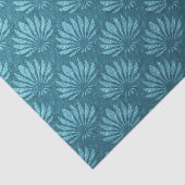 Papier Mousseline Art nouveau, Turquoise, métallique, art déco, vent (Détail)