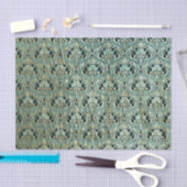 Papier Mousseline Art nouveau, turquoise, or, motif, belle époque, c (Artisanat)