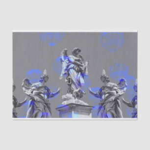 Papier Mousseline Art numérique des courses bleues de brosse de
