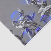 Papier Mousseline Art numérique des courses bleues de brosse de (Détail)