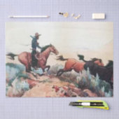 Papier Mousseline Art occidental "Come A-Runnin" par Maynard Dixon (Artisanat)