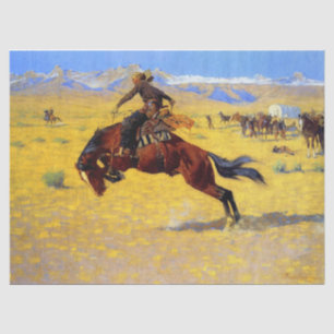 Papier Mousseline Art occidental de Frederic Remington “Un matin fro