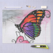 Papier Mousseline Art original d'imaginaire de papillon de monarque (Artisanat)