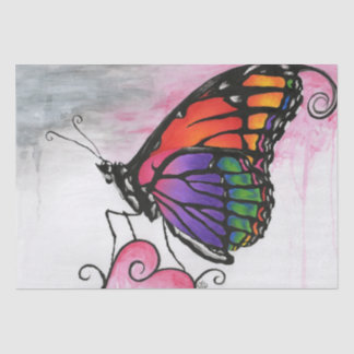 Papier Mousseline Art original d'imaginaire de papillon de monarque