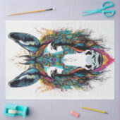 Papier Mousseline Art populaire Couleurs vives Déchets d'âne (Artisanat)