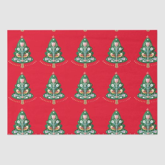 Papier Mousseline Art populaire de Noël scandinave (Recto)