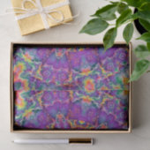 Papier Mousseline Art pourpre de kaléidoscope d'arc-en-ciel de fleur (Cadeau)