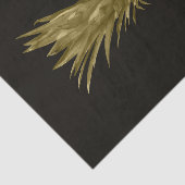 Papier Mousseline Art Tropical Elegant Black Gold Ananas (Détail)