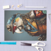 Papier Mousseline Art unique coloré de perroquet vapeur (Artisanat)