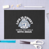 Papier Mousseline Art Vivant Fidèle - Teacup avec Croix et Dove (Artisanat)