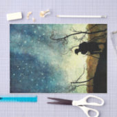 Papier Mousseline Arthur Rackham Illustration NIght Silhouette (Artisanat)