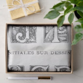 Papier Mousseline Artisanat Alphabet vintage (Cadeau)