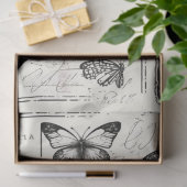 Papier Mousseline Artiste Grand Papillon Peony Vintage Découpage (Cadeau)