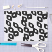Papier Mousseline Artiste Noir Blanc Grand Diamant Motif Texture (Artisanat)