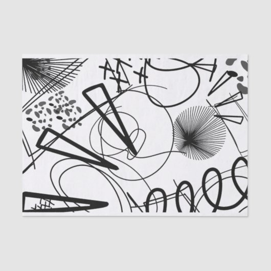 Papier Mousseline Artiste Noir Blanc Grand Triangle Texture circulai (Recto)