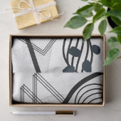 Papier Mousseline Artiste Noir Blanc Grande texture circulaire Abstr (Cadeau)