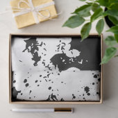 Papier Mousseline Artiste Peinture noir blanc Splatter Grunge Textur (Cadeau)