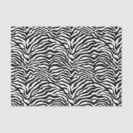 Papier Mousseline Artsy Black White Funky Zebra Imprimer Motif (Recto)