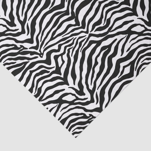 Papier Mousseline Artsy Black White Funky Zebra Imprimer Motif (Détail)