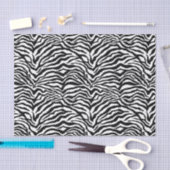 Papier Mousseline Artsy Black White Funky Zebra Imprimer Motif (Artisanat)
